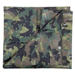 Fosco Afdekzeil PE 2x3 Woodland Camouflage